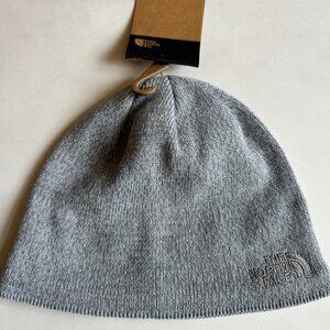 The North Face Jim Beanie Classic Fit Wool Blend Hat Cap TNF Light Gray Heather